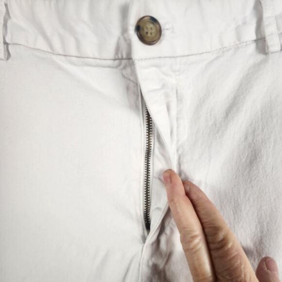 Old Navy Built-In Flex Straight Pants Men 40x32 White Khaki Chino - Picture 6 of 14